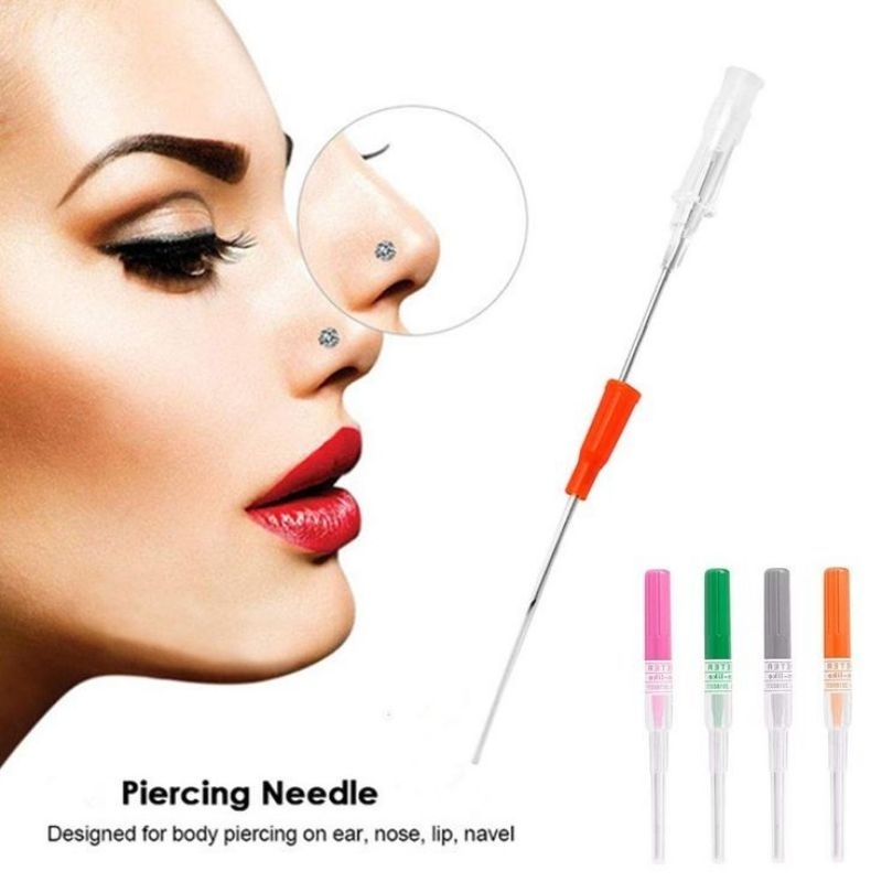 1pcs/18G ,Jarum Piercing, Jarum Tindik, Piercing Needle
