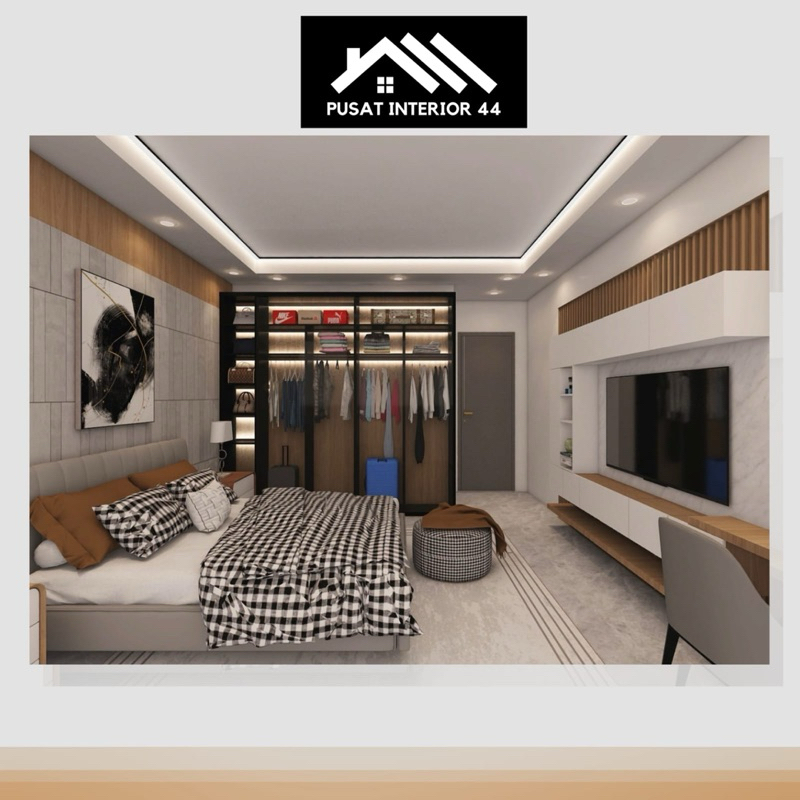 Jasa desain 3D murah meriah/ Gambar Kamar Tidur, Ruang Tamu, Backdrop Tv, Ruang Kerja, Ruang Makan D