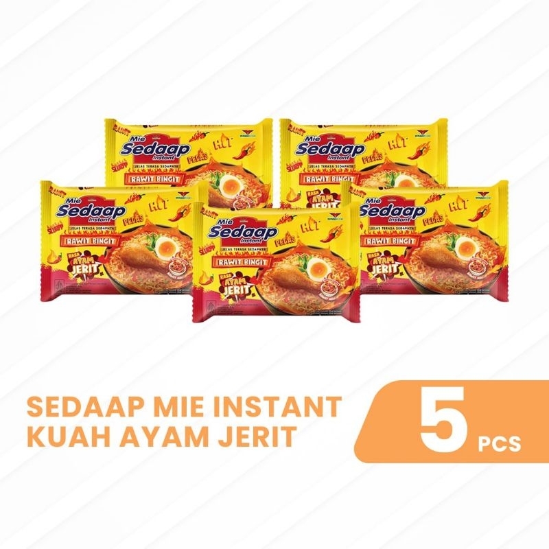 

Sedaap Mie Instant Kuah Ayam Jerit 5pcs