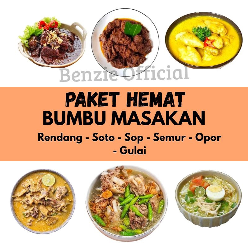 

Bumbu Masak Soto Semur Rendang Sop Opor Gulai Bawang Putih Kemiri Paket Hemat