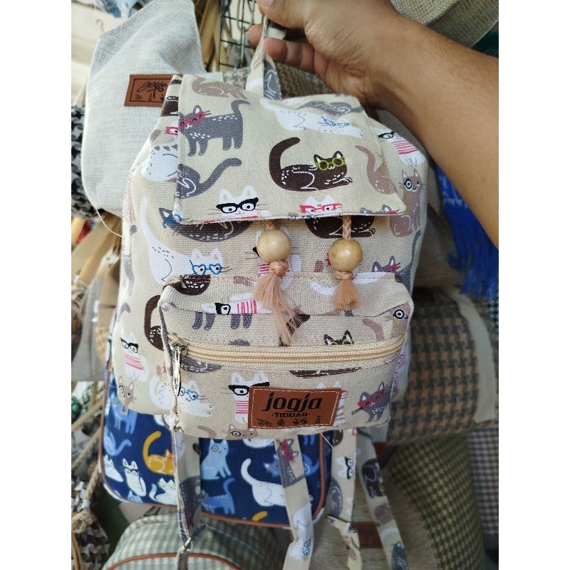 TAS RANSEL CANVAS MINI TAS JOGJA MINI OLEH-OLEH JOGJA