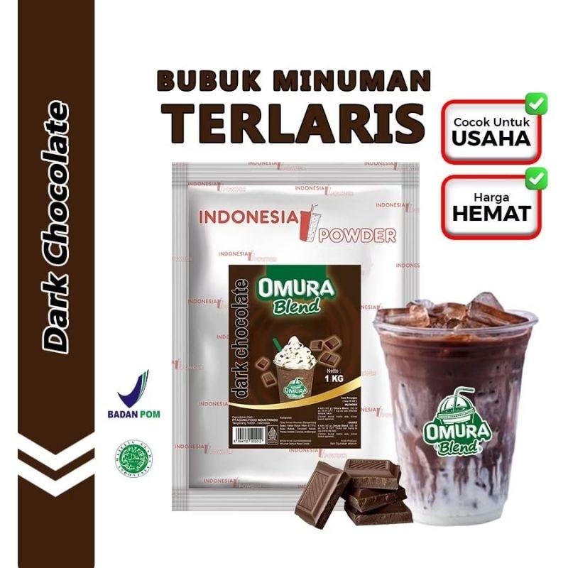 

Dark Chocolate 1Kg / Dark Choco / Indonesia Powder / Bubuk Minuman Omura Blend