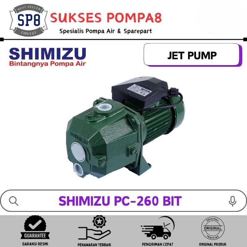 Pompa Air Shimizu PC-260 BIT(NT) Otomatis / Pompa Air Jet Pump