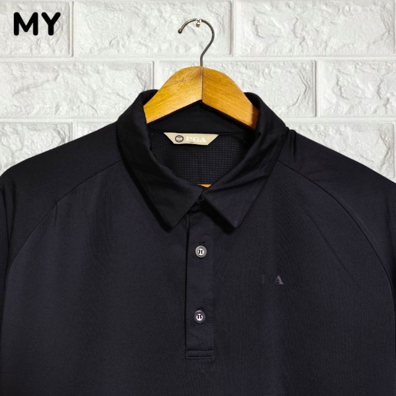 PGA Kaos kerah dryfit, kaos kerah olahraga pria