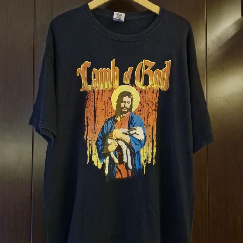 Kaos Vintage Jesus Tee LAMB OF GOD Tshirt T-shirt Tee Baju