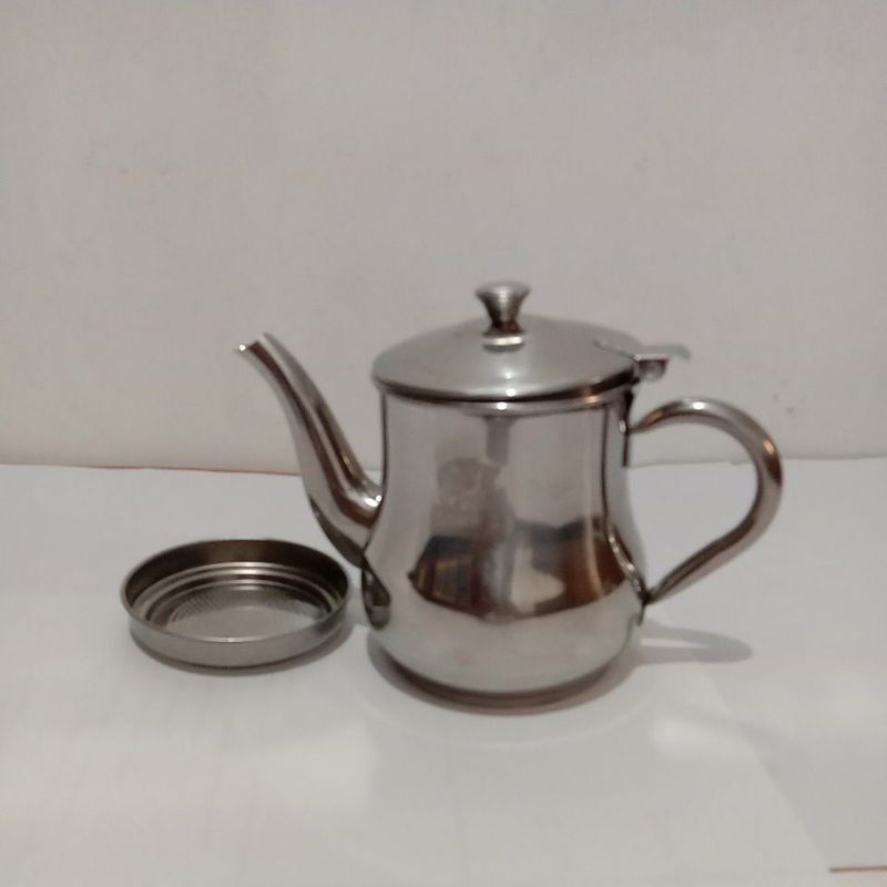 Oil Pot 700ml/24oz Teko Minyak Stainless Steel Tebal Multifungsi bisa untuk teko air, teko teh/kopi