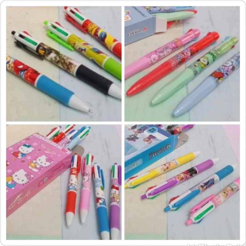 

Pulpen 4 warna karakter anak / Pulpen cetek 4 warna (1 pcs) / Ball pen 4 warna cetek karakter anak (1 pcs) / Pen 4 warna karakter anak /Pulpen zebra 4 warna