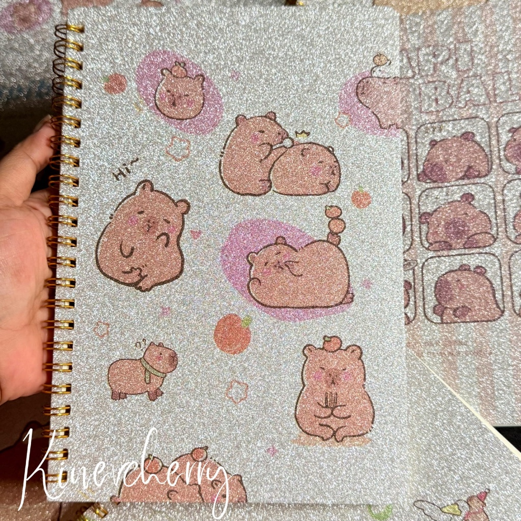 

Capybara Buku Tulis Glitter Ring A5