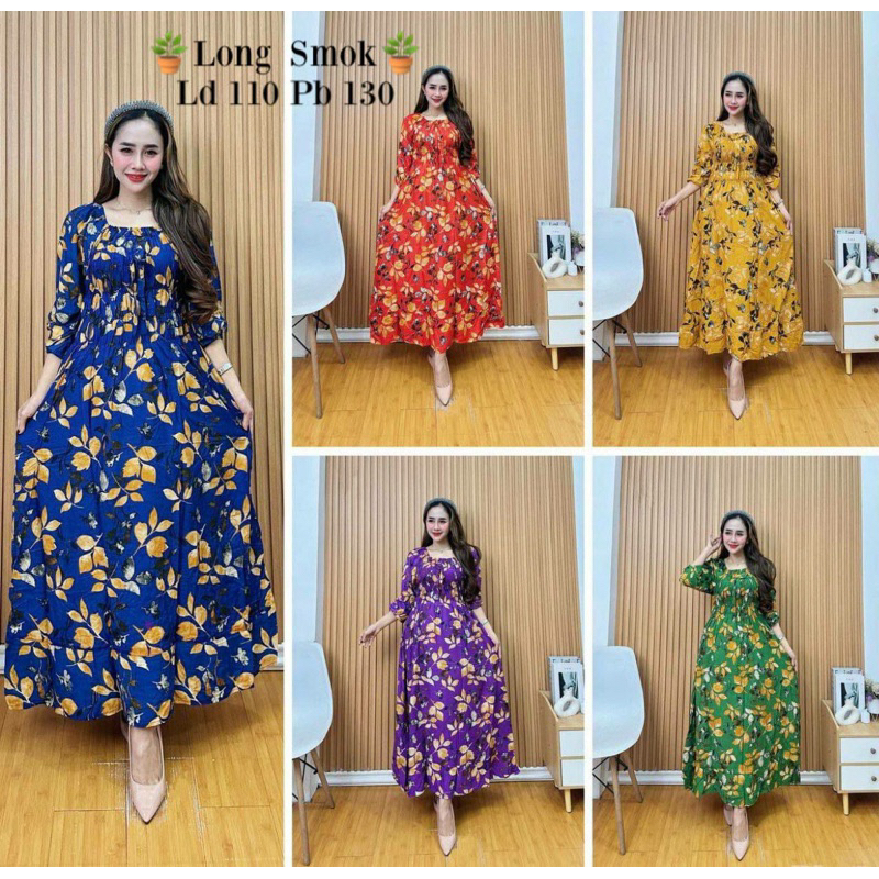 midi smok/daster smok/kerut dad