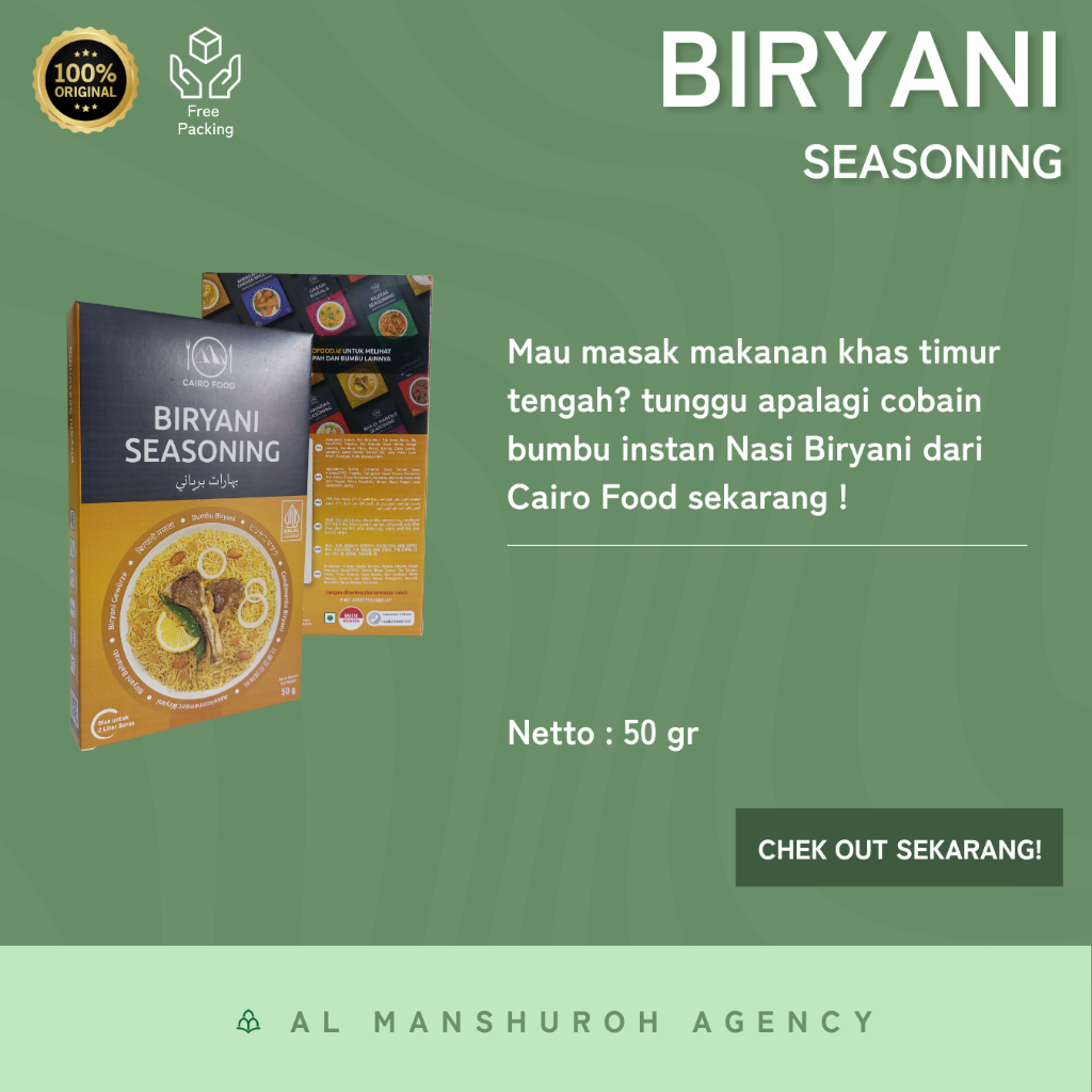 

Bumbu Instan Nasi Biryani - Khas Timur Tengah