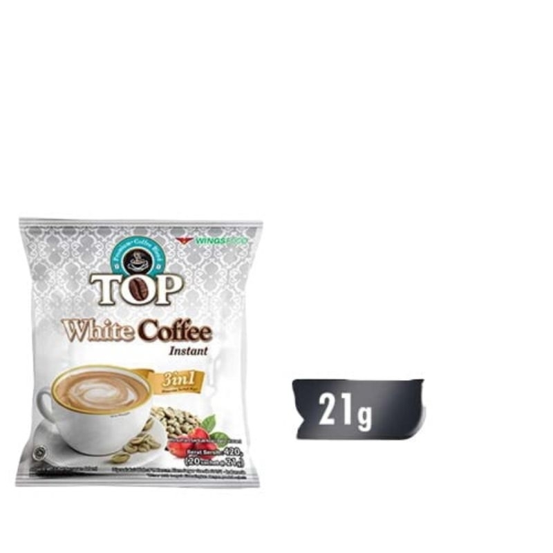 

Kopi Top White Coffee 21 gr Renceng Isi 12 Sachet