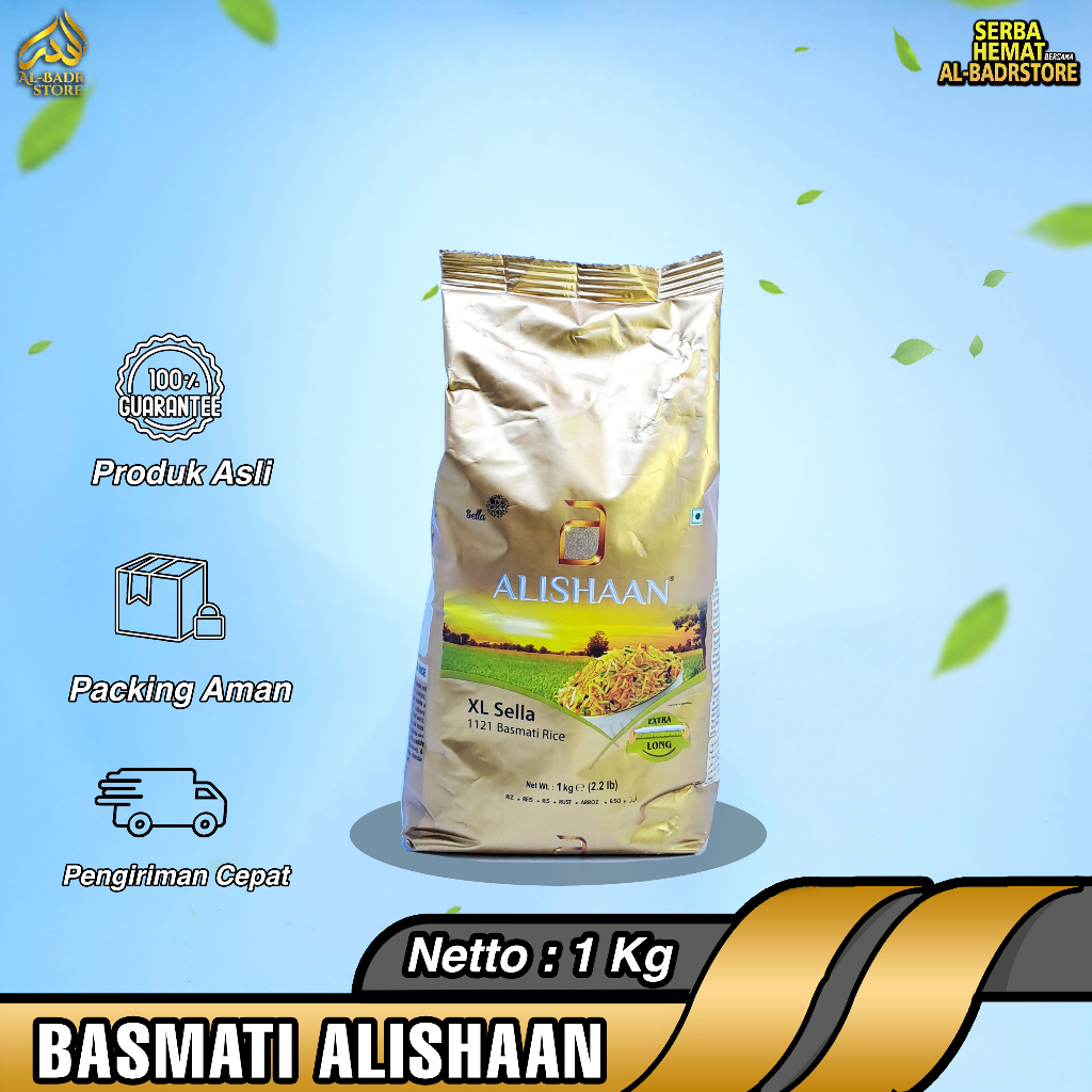 

BERAS BASMATI ALISHAN 1 KG ( FREE BUBBLE WRAP) KIRIMAN KE LUAR KOTA DIJAMIN AMAN