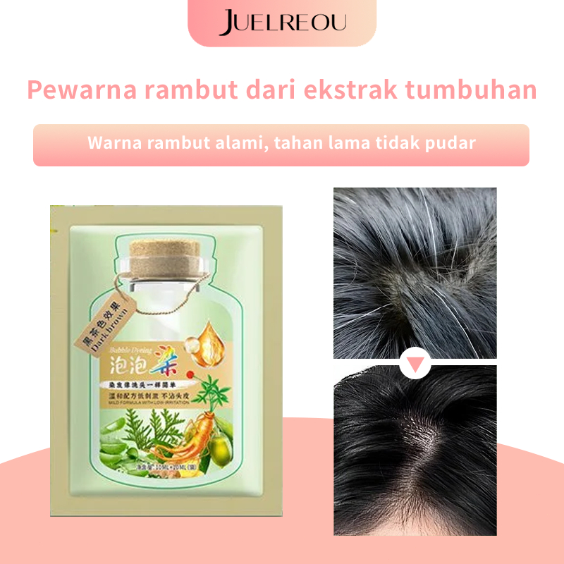 JUELREOU 10pcs*20ml Plant extract hair dye bubble hair dye/Ekstrak Krim Ngawarnaan Rambut Ngalereske