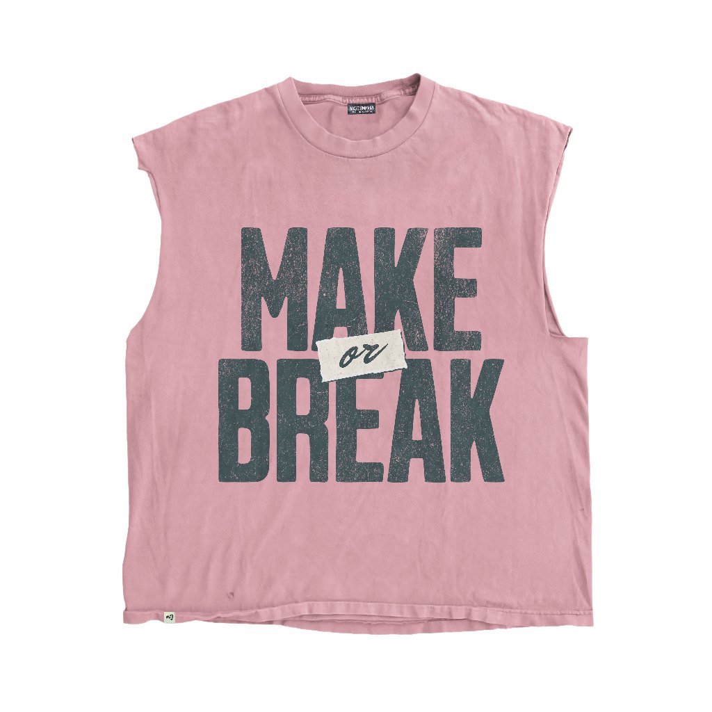 MAX COMPANY Tshirt Singlet Dusty Pink Break - Kaos Pria Tanpa Lengan Dusty Pink