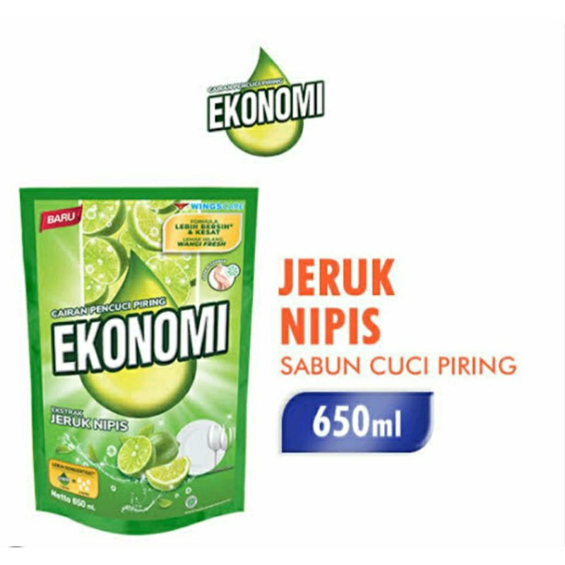 Ekonomi Sabun Cuci Piring Jeruk Nipis 650ml - Ekonomi Sabun Cuci 650 - Sabun Cuci Piring  Ekonomi