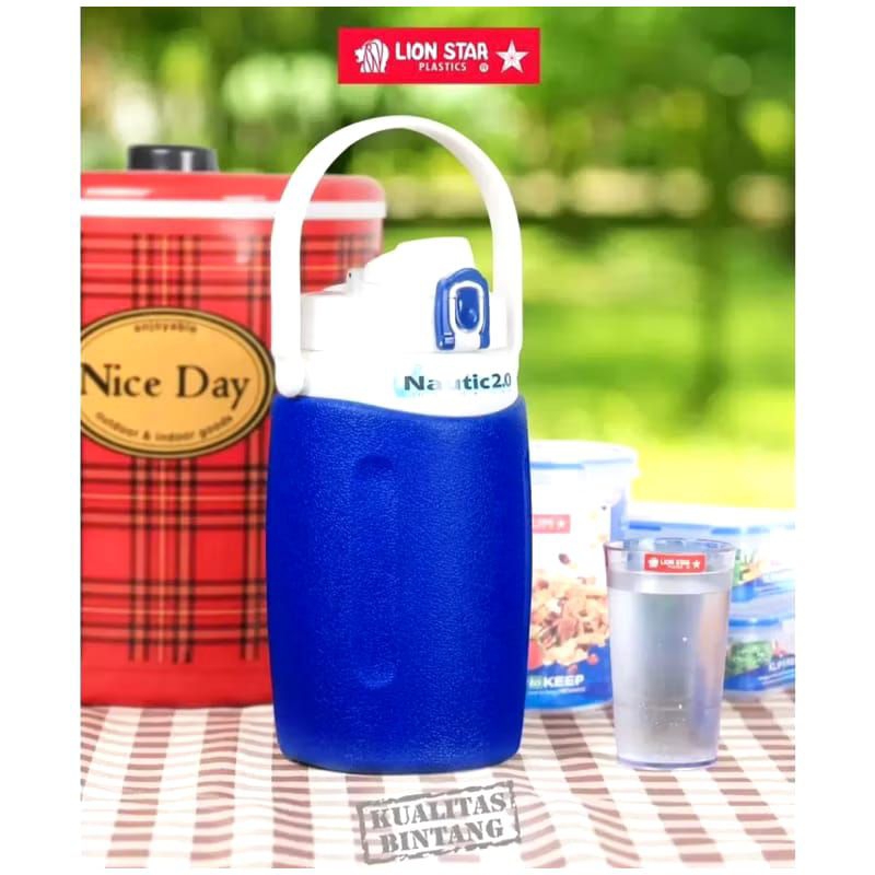 Nautic Drink Jar 2 Liter Lion Star / Botol Minum Tahan Dingin / Thermos