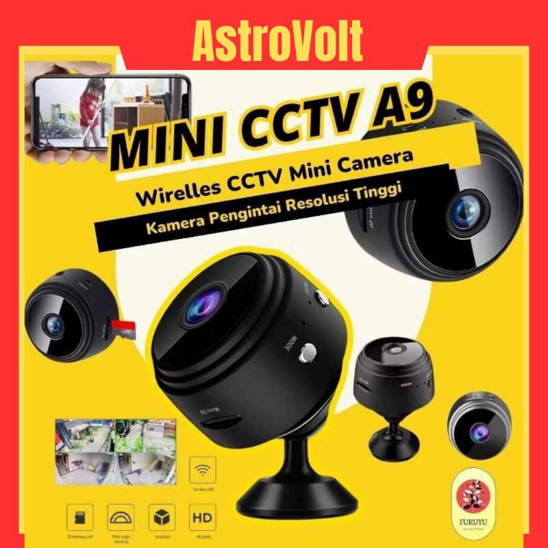 CCTV A9 Mini Kamera Pengintai Wireless WiFi HD Infrared  Kamera CCTV Mini A9 Wireless Kamera Pengawa