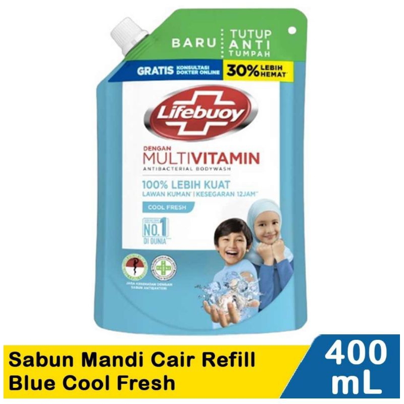 Lifebuoy Sabun Mandi Cair Blue Cool Fresh 400MI