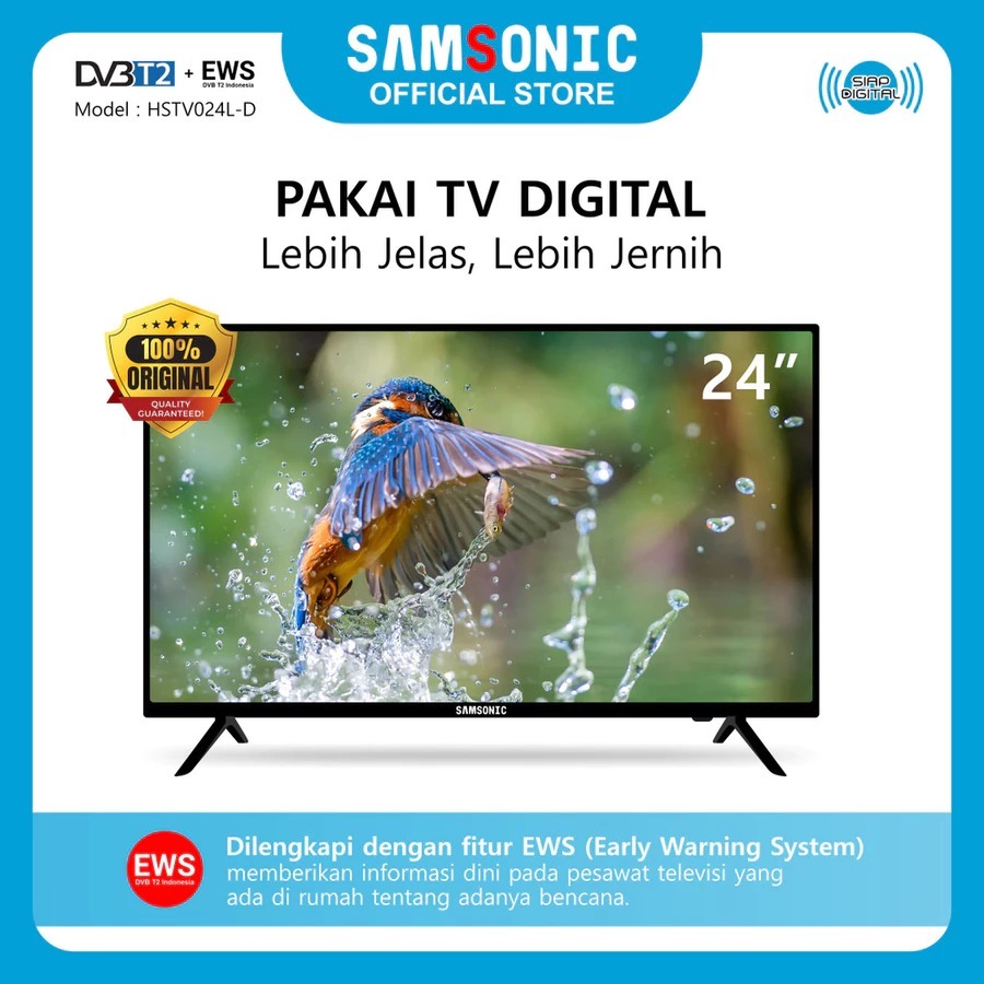 SAMSONIC HD TV LED 24 Inch Digital LED TV - HD TV - HDMI TV DIGITAL SAMSONIC