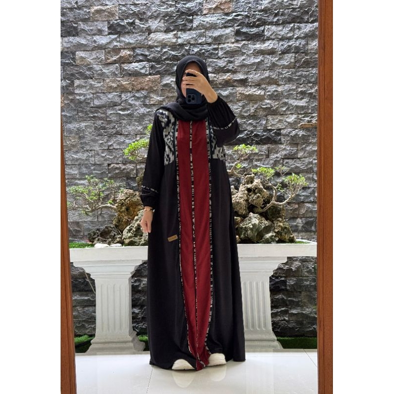 Dress Troso Red Black - Nadheefa Store Dress Terbaru Nadheefa Ori