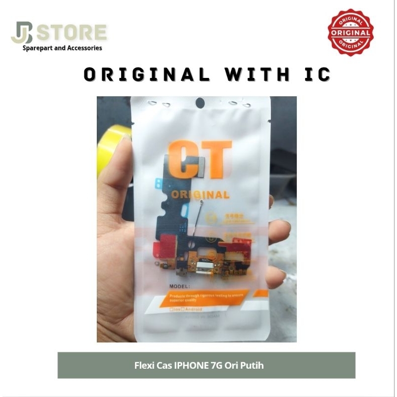 Flexibel Charger Papan Cas Iphone 7G Ori Putih Original With IC