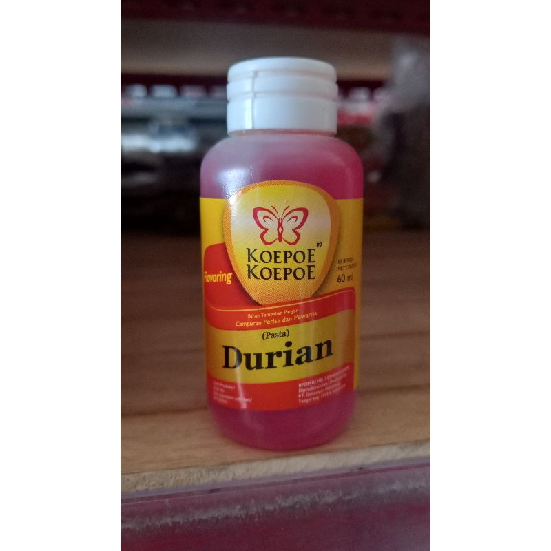 

Koepoe koepoe durian 60ml /Pasta durian/ perisa durian/ Pewarna makanan