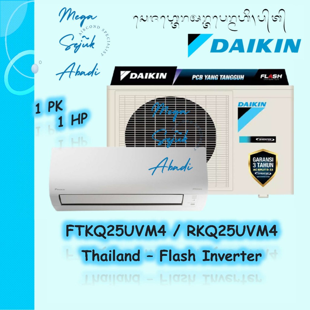 AC Daikin 1 PK Thailand Inverter / FTKQ25UVM