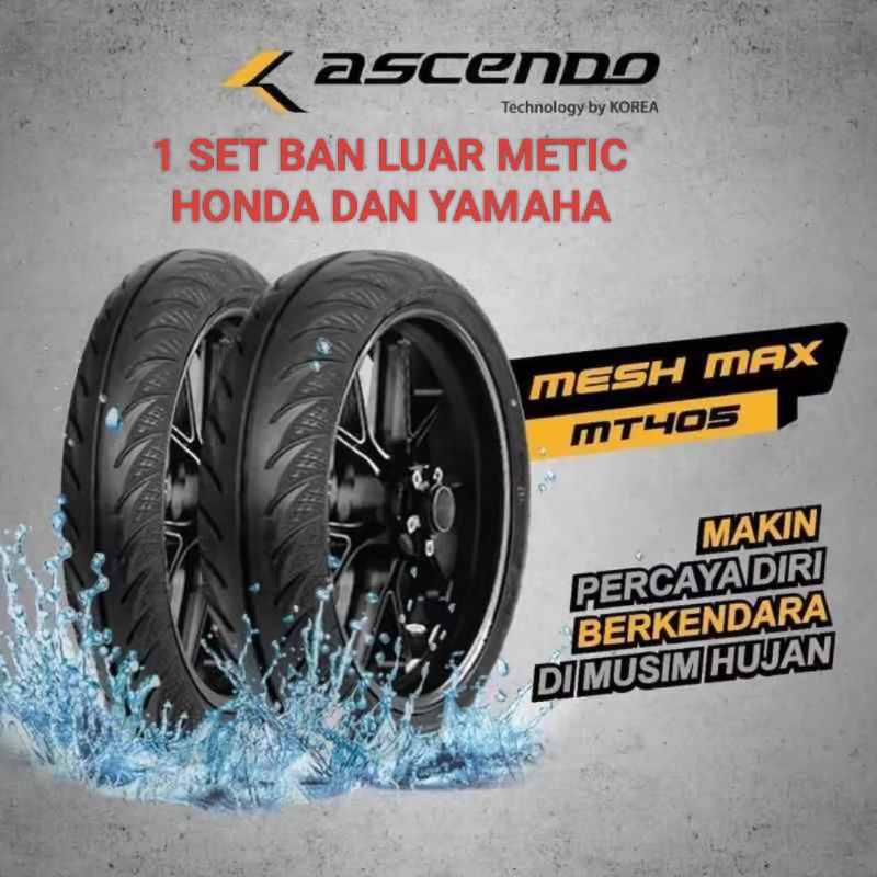 Ban Luar Motor Metic Tubles ASCENDO MESH MAX Ring 14 90/90 14 -90/80 14 - 80/80 14 - 70/90 14 - 100/