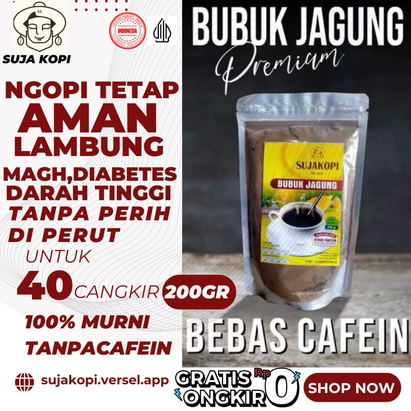 

Suja kopi bubuk jagung 100% AMAN Lambung magh diabetes darah tinggi tanpa bahan pengawet berkualitas premium terlaris termurah
