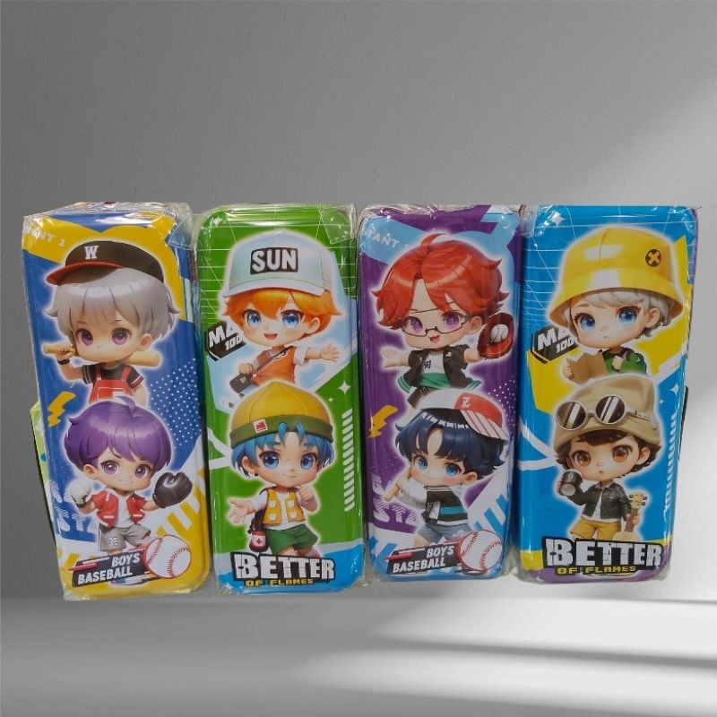 

Tempat pensil kaleng Karakter Anak lucu