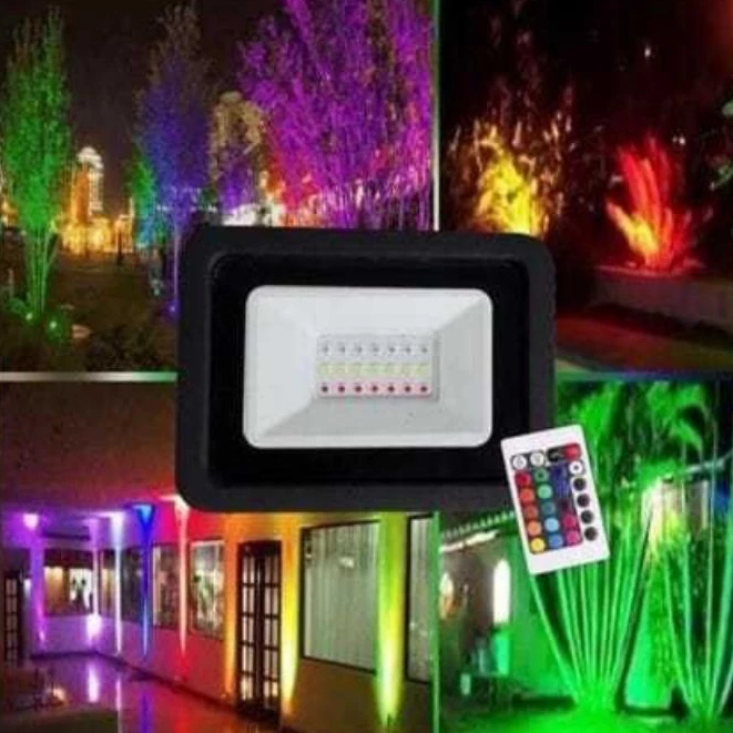 Lampu Sorot SMD LED 10 watt 20 watt 30 watt 50 watt IP66 Lampu Tembak Floodlight Lampu Hias RGB deng