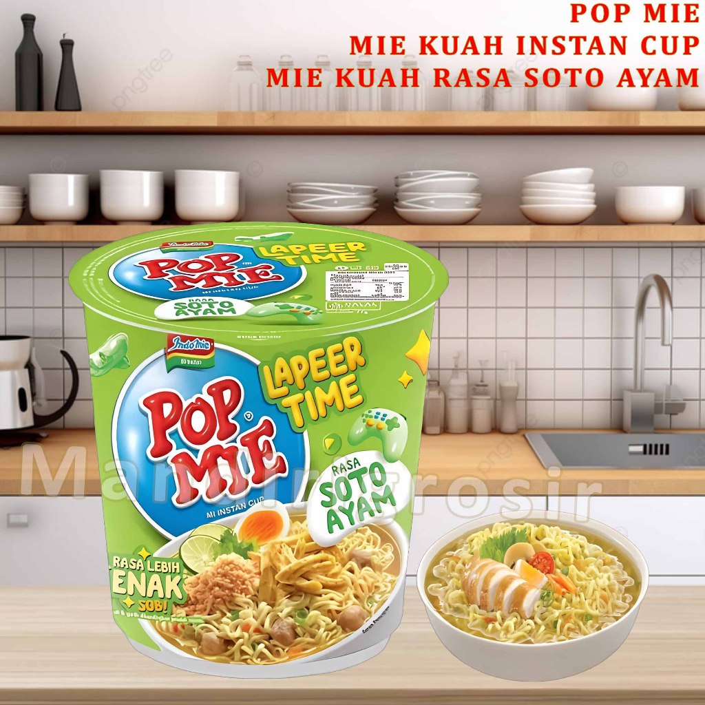 

Mie Kuah Instan Cup * Pop Mie * Mie Kuah Rasa Soto Ayam * 77gr