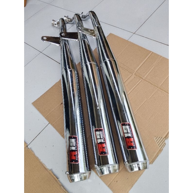 KNALPOT ALFA BAMBU FULL CHROME ORIGINAL R19