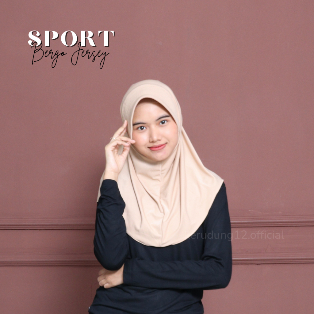 Jilbab Sport Bergo Jersey Pet Tebal // Hijab Sport // Bergo Instan // Bergo Sekolah