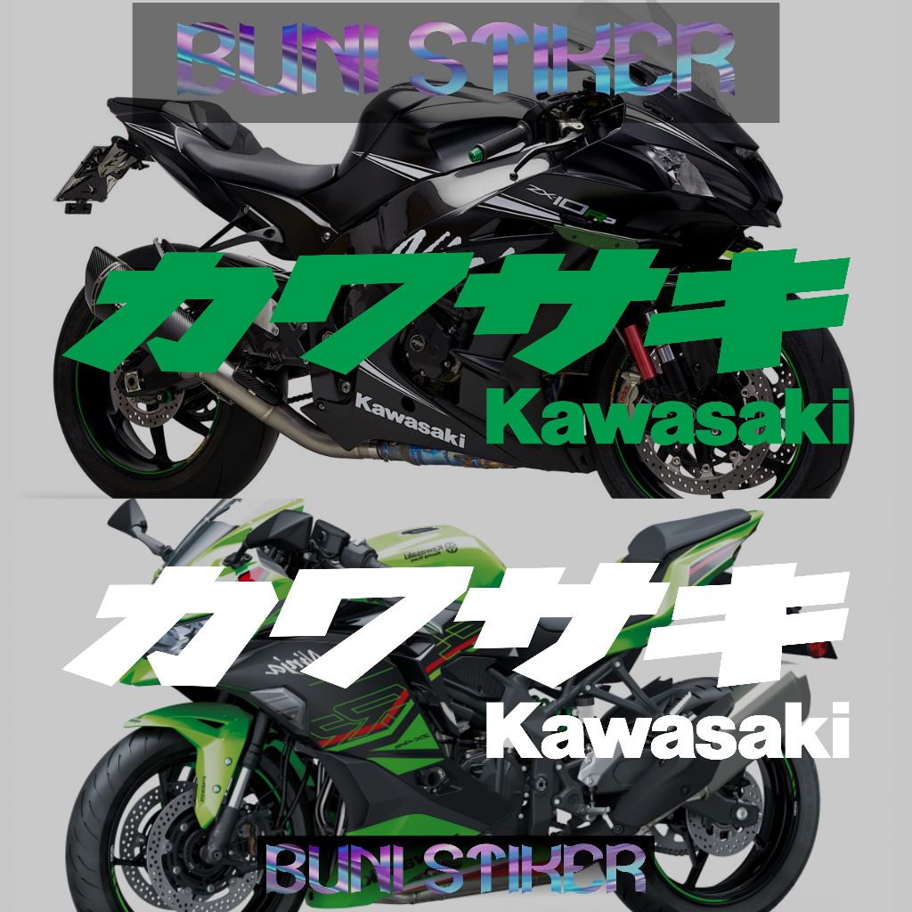 Stiker Cutting Motor Variasi Keren Tulisan Kanji Jepang Kawasaki Viral