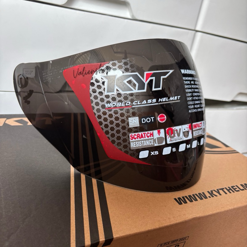 VISOR KYT DJ MARU DARSMOKE ORIGINAL | KACA HELM KYT DJ MARU PNP INK DYNAMIC HITAM ORI