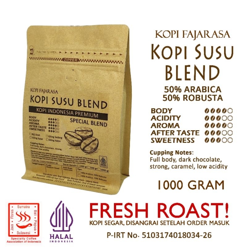 

Kopi Fajarasa Kopi Susu Blend Biji Kopi Espresso Blend 1 kg