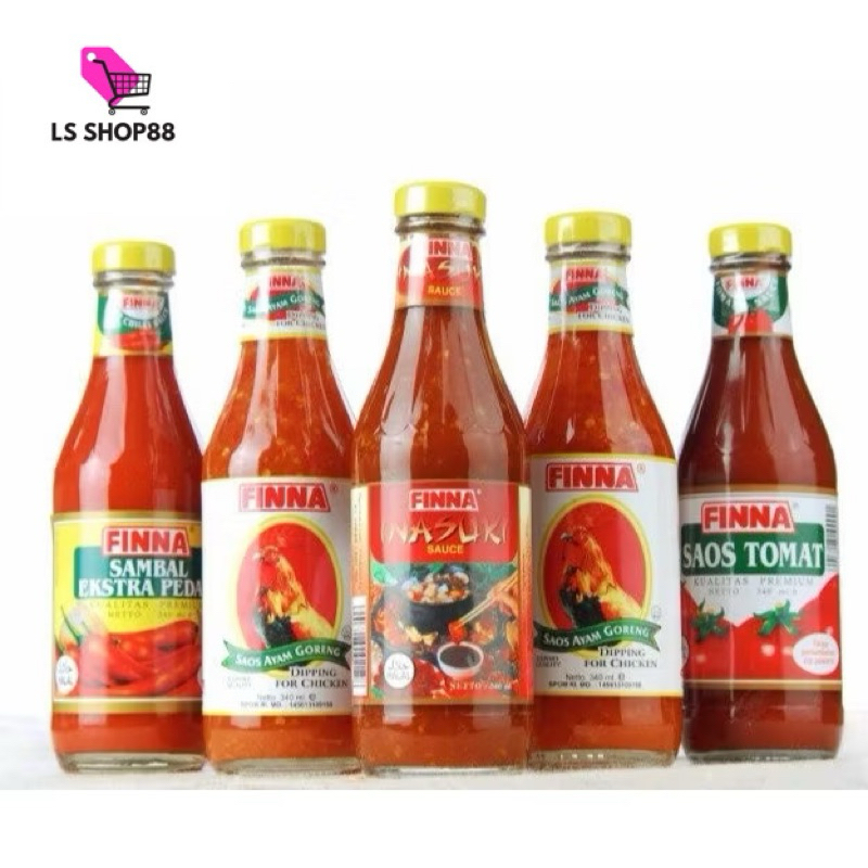 

FINNA Saus Tomat, Dipping fried Chicken, saus sambal extra pedas 340ml
