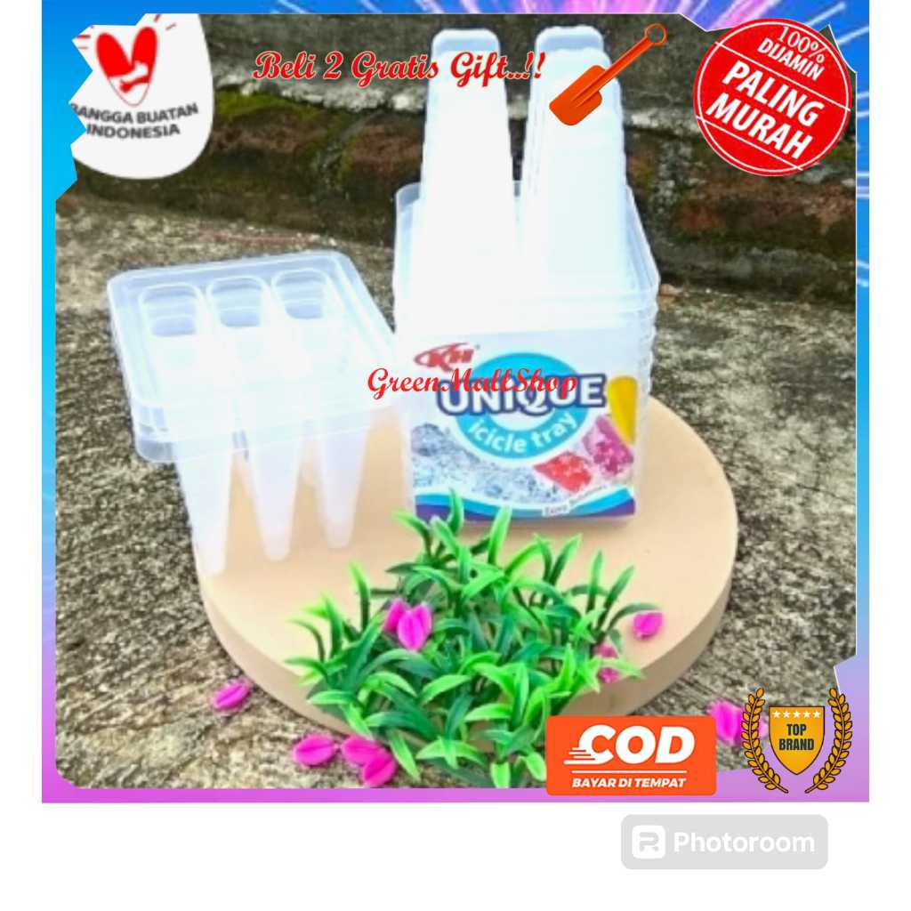 Promo 6 Pcs Cetakan Es Krim Cream Es Lilin Loli Stik Ice Cube Molding Tebal Unique KH