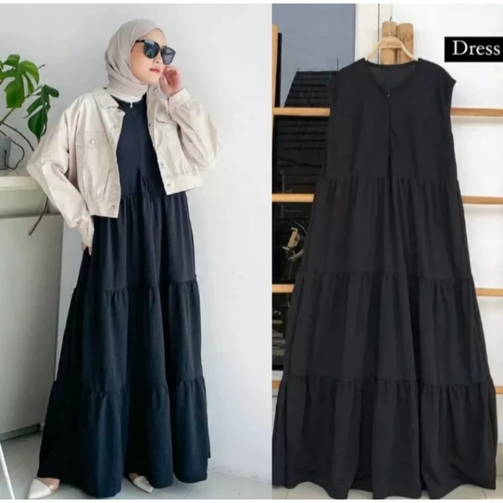 Gamis Tanpa Lengan | Inner Dress Tanpa Lengan | Manset Gamis Tanpa Lengan | Gamis Kensi | Manset Dre