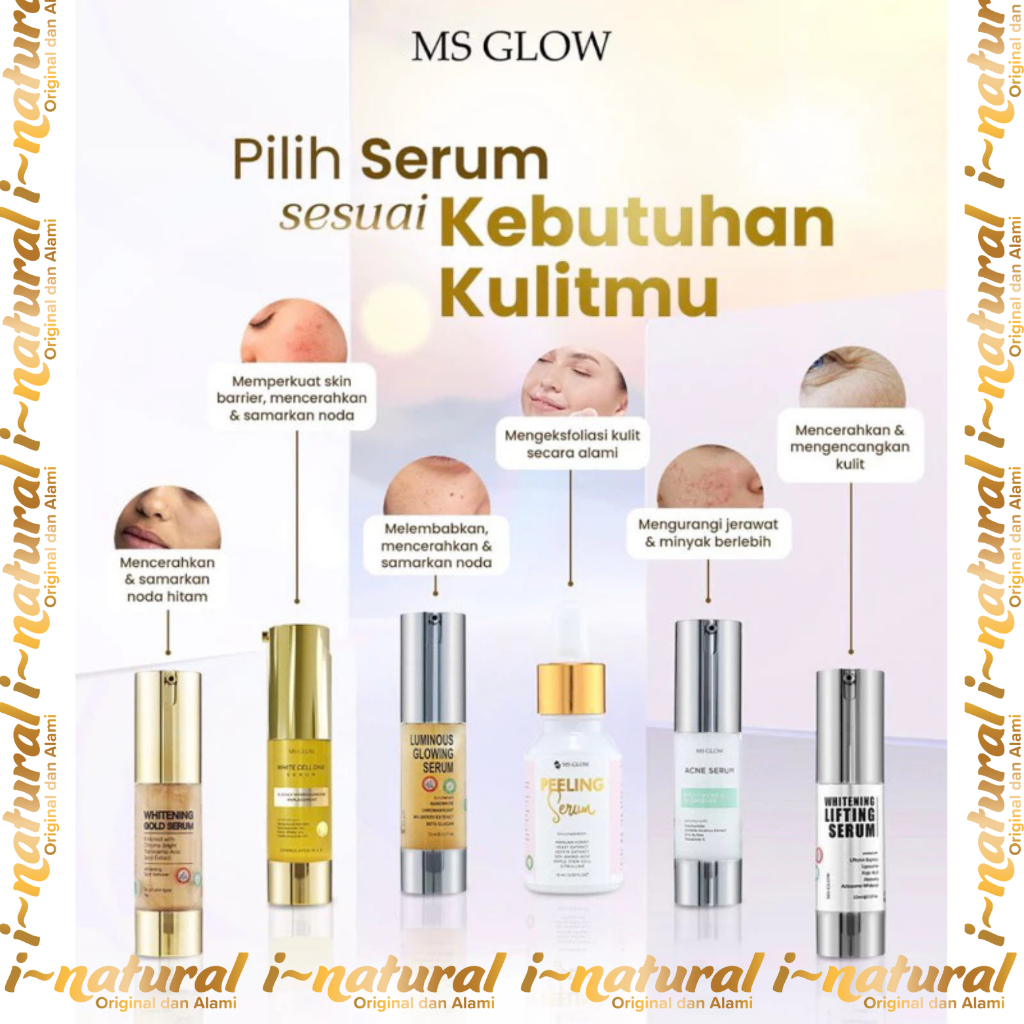Original Serum MS Glow Samarinda Mall (Gold Serum, Lifting Serum, Peeling Serum, Luminous Serum, Whi