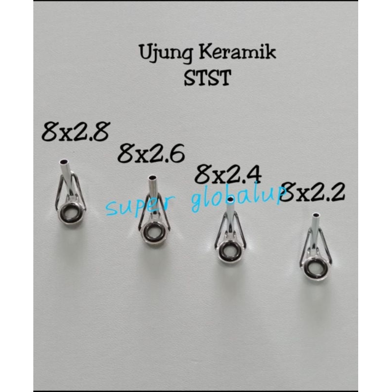 Ujung Kolongan Joran Stainlis + Keramik Ring Guide Ujung Tegek