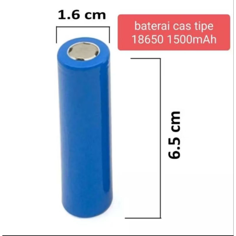 Baterai cas biru polos tipe 18650 mAh baterai senter taktikal baterai microphone baterai powerbank c
