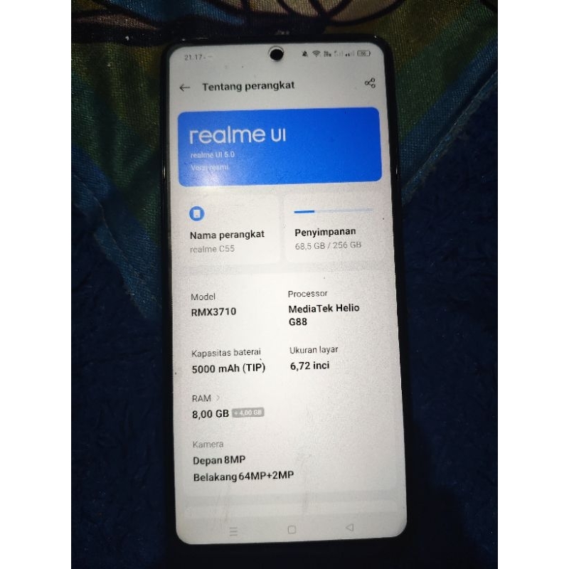 realme c55 ram 8/256gb normal pecas
