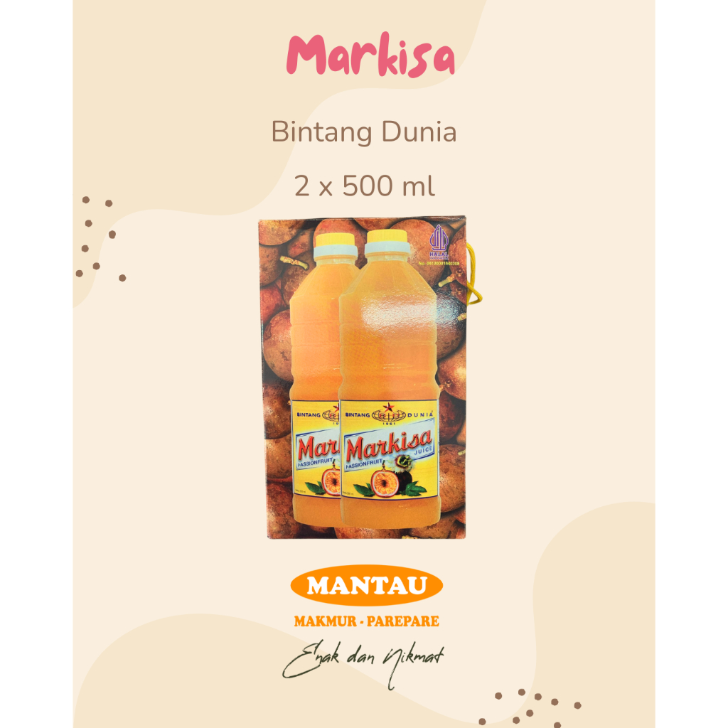 

Markisa Asli Bintang dunia 2 x 500ml