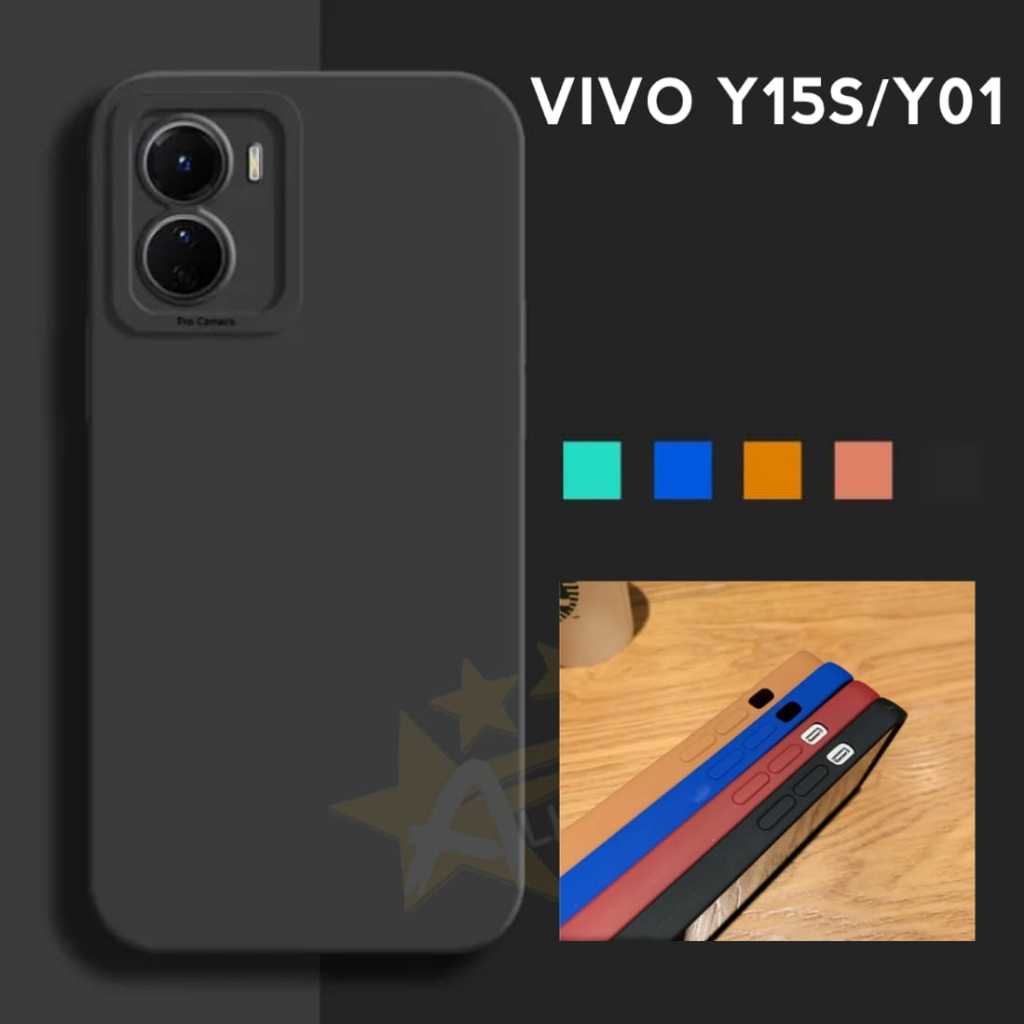 Case Macaron VIVO Y15S VIVO Y01 protect Pelindung Lensa Kamera