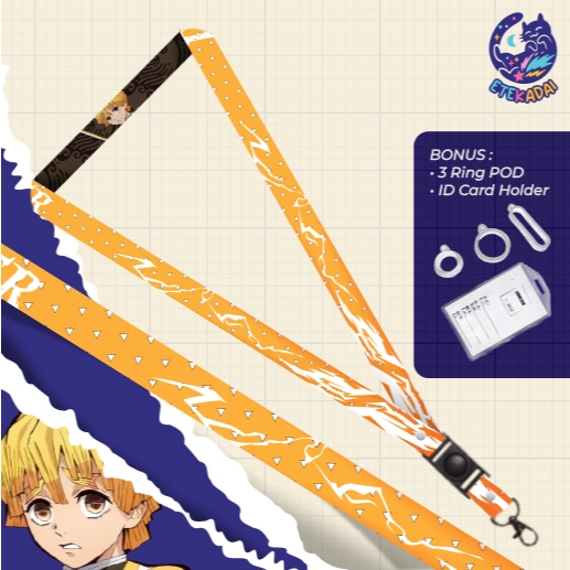 

Lanyard Id Card Pod Demon Slayer Zenitsu Agatsuma
