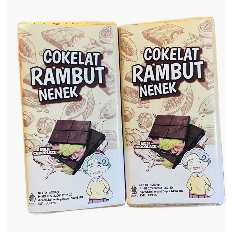 

COKELAT ISI RAMBUT NENEK ARUM MANIS RASA COKLAT 200gr