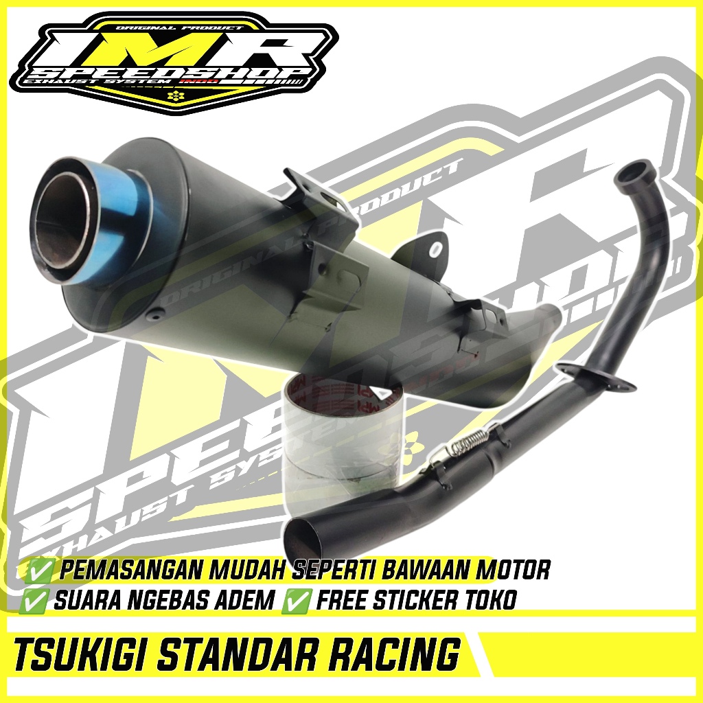 KNALPOT TSUKIGI STANDAR RACING JUPITER Z Z1 MX 135 VEGA R ZR CRYPTON ASTREA SUPRA 125 REVO BLADE 110