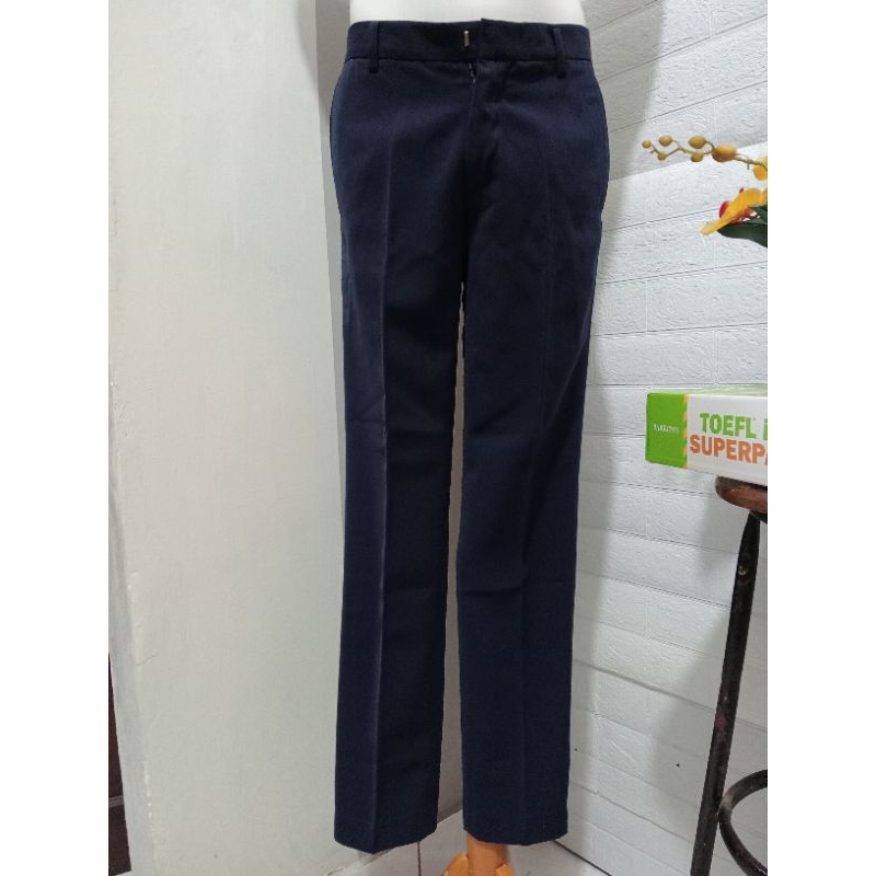 PRELOVED PRIBADI LAWELL ORI CELANA BAHAN FORMAL/KERJA PRIA SLIM FIT WARNA NAVY